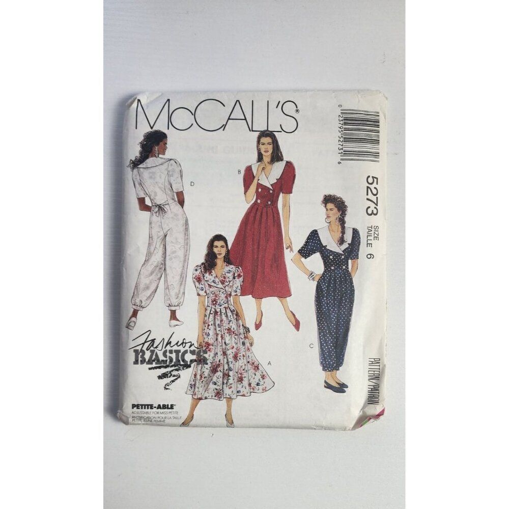 McCall's Sewing Pattern 5273 Size 6 Uncut